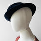 1950s - 1960s Navy Blue LEE Fur Felt Fedora - Sz. S/M