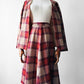 1960s - 1970s Red Plaid Wool Skirt and Jacket Set - Sz. XS/S
