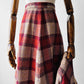 1960s - 1970s Red Plaid Wool Skirt and Jacket Set - Sz. XS/S
