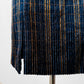 1980s Blue and Gold West Germany Textured Straight Split-Front / Back Wool Blend Skirt - Sz. S