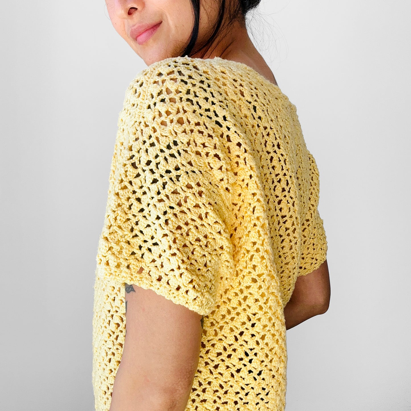 1970s - 1980s Canary Yellow Short Sleeve Knit Top - Sz. S /M