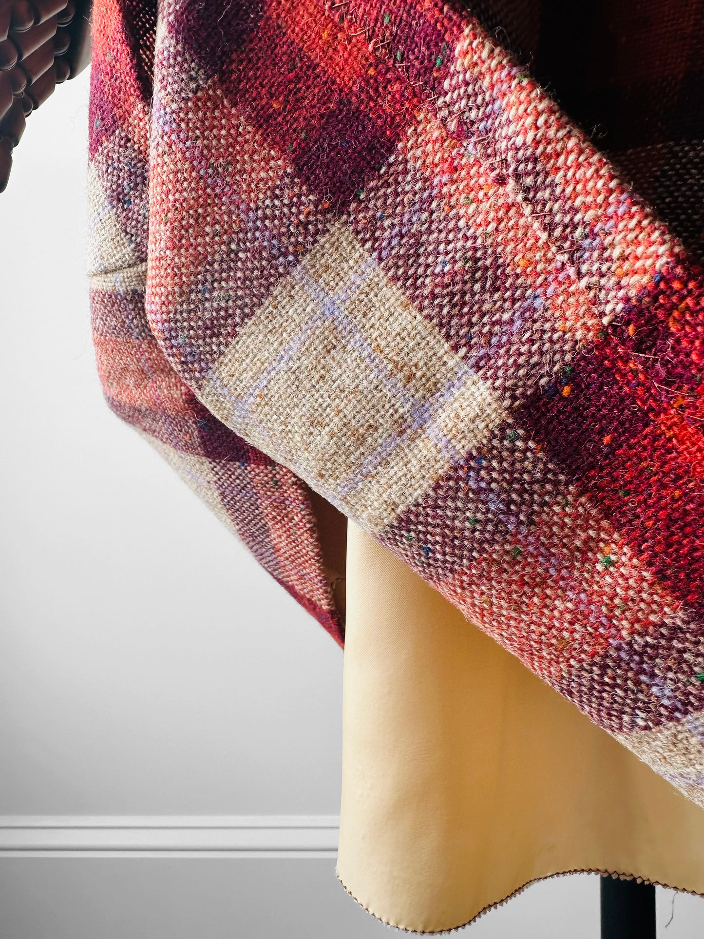 1960s - 1970s Red Plaid Wool Skirt and Jacket Set - Sz. XS/S