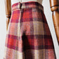 1960s - 1970s Red Plaid Wool Skirt and Jacket Set - Sz. XS/S