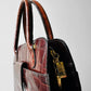 Late 20th Century Auburn Brown Textured Leather Handbag