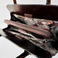 Late 20th Century Auburn Brown Textured Leather Handbag