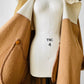 1980s Tan Pure Virgin Wool LUNDSTROM Canada Hooded Faux Fur Blanket Wrap Coat - Sz. O/S