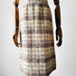 1960s - 1970s Off-White and Beige Textured Tweed Wool A-Line Skirt - Sz. XS/S