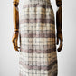 1960s - 1970s Off-White and Beige Textured Tweed Wool A-Line Skirt - Sz. XS/S