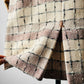 1960s - 1970s Off-White and Beige Textured Tweed Wool A-Line Skirt - Sz. XS/S