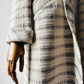 1950s - 1960s Off-White Patterned Open Front Wool Coat - Sz. S