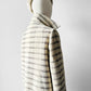 1950s - 1960s Off-White Patterned Open Front Wool Coat - Sz. S