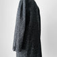 1980s Irving Samuel Montreal Grey Collarless Wool Twill Blazer Jacket - Sz. S/M