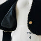 1980s Alfred Sung Black Velvet Trimmed Crop Jacket - Sz. S/M