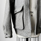 1980s Grey Wool Quilted LONDON FOG Bomber Jacket - Sz. L