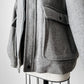 1980s Grey Wool Quilted LONDON FOG Bomber Jacket - Sz. L