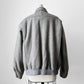 1980s Grey Wool Quilted LONDON FOG Bomber Jacket - Sz. L