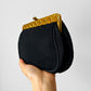 1960s Black and Gold Scalloped Edge Made in Canada Evening Purse