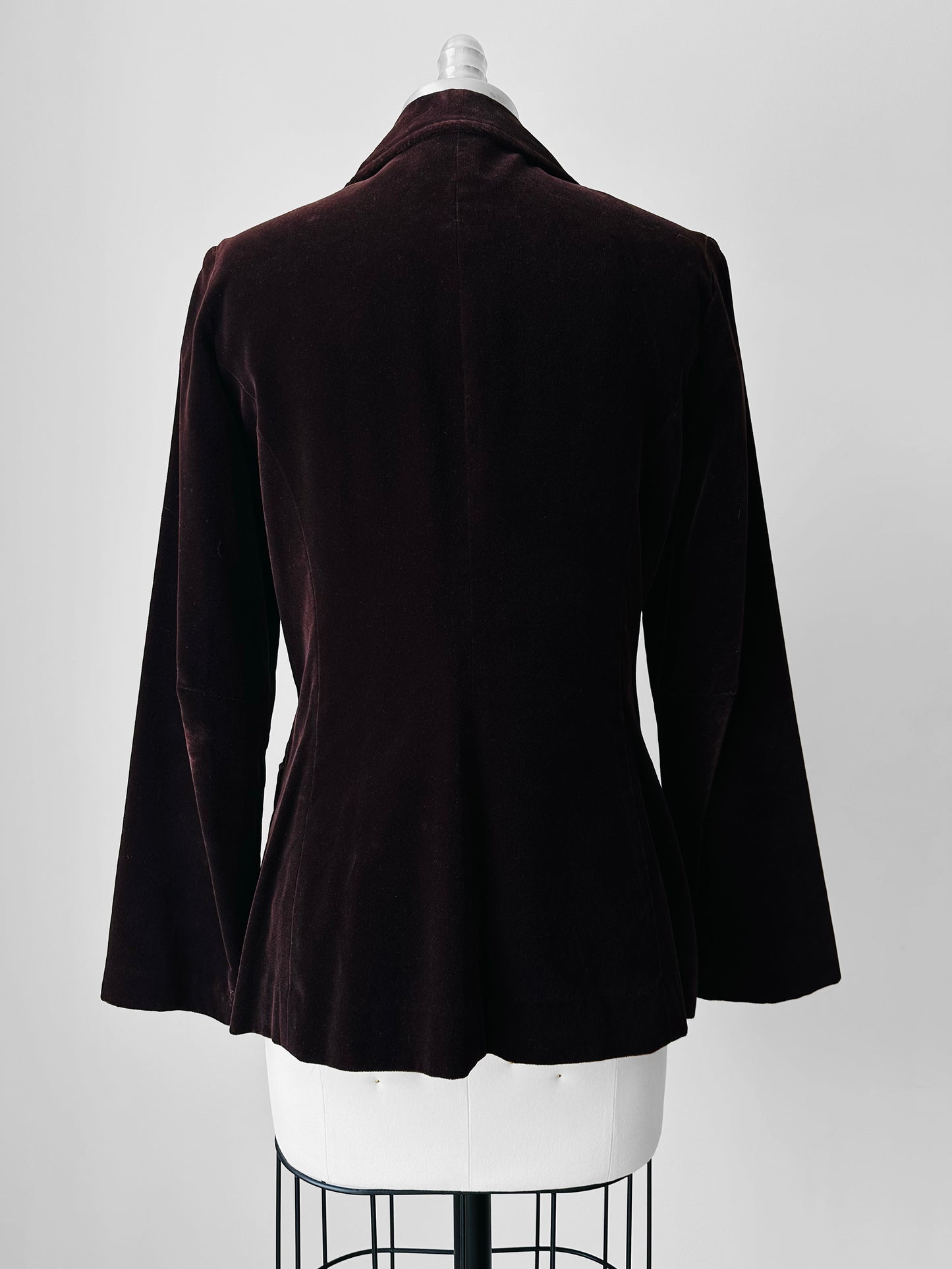 1970s reddish brown KORET velvet tapered waist blazer - Sz. Sm