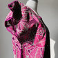 1980s Magenta Embroidered Floral Eyelet Top -  Sz. S/M