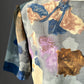 1980s Painterly Multi Tone Short Sleeve Blouse  - Sz. S/M
