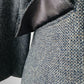 1960s Grey Single Button Tweed Wool Tapered Waist Jacket - Sz. S