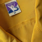 1980s Mustard Yellow Button Front Short Sleeve Blouse - Sz. S/M