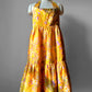1960s - 1970s Handmade Floral Halter Prairie Summer Dress - Sz. M/L