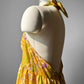 1960s - 1970s Handmade Floral Halter Prairie Summer Dress - Sz. M/L
