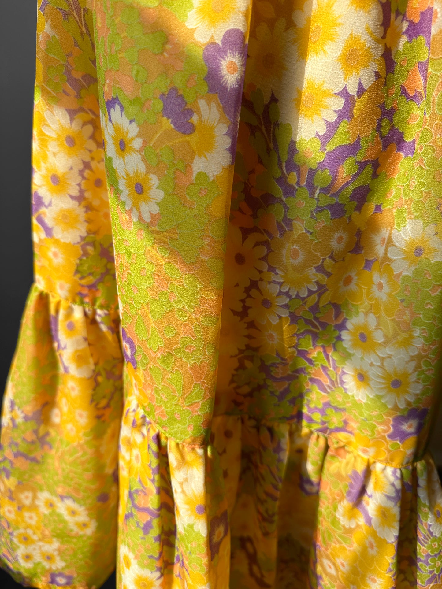 1960s - 1970s Handmade Floral Halter Prairie Summer Dress - Sz. M/L