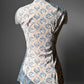 1960s Zip Front Floral Patterned Fitted Top - Sz. XS