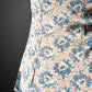 1960s Zip Front Floral Patterned Fitted Top - Sz. XS