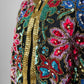 1980s Multi-Toned Beaded Sequins Open-Front Crop Silk Jacket - Sz. M/L