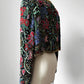 1980s Multi-Toned Beaded Sequins Open-Front Crop Silk Jacket - Sz. M/L