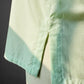 1960s - 1970s Mint Green Embroidered Short Sleeve Collared Shirt - Sz. Sm