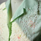 1960s - 1970s Mint Green Embroidered Short Sleeve Collared Shirt - Sz. Sm