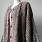 1980s Handknit Mixed Yarn Wool Oversized Cardigan - Sz. O/S