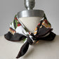 1970s Off White Cotton Autumn Floral Kerchief