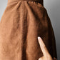Vintage  1970s - 1980s Caramel A-line Split-Front Ultra Suede Skirt - Sz. Sm