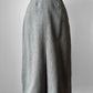 1960s Grey A-line Split Front Wool Skirt - Sz. Sm