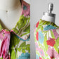 1950s - 1960s Floral Button Front House Dress - Sz. S/M