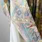 1980s Multi Tonal Pastel Patterned Skirt - Sz. L/XL