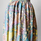 1980s Multi Tonal Pastel Patterned Skirt - Sz. L/XL