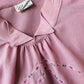 1960s Mauve Floral Embroidered Made in Italy Blouse  - Sz. S/M