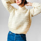 Creamy Soft Crop Waisted Hand-Knit Sweater - Sz. XS