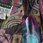 1980s Patterned Button Front Tunic Dress- Sz. Sm