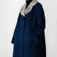 1950s - 1960s Navy Blue Fur Collared Overcoat