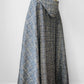 1960s Grey Plaid Hooded Cape Coat - Sz. O/S
