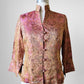 1990s Fitted Button Front European Silk Brocade Top- Sz. XS/S