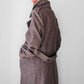 1950s - 1960s Taupe Heavy Leather Button Belted Wool Trench Overcoat