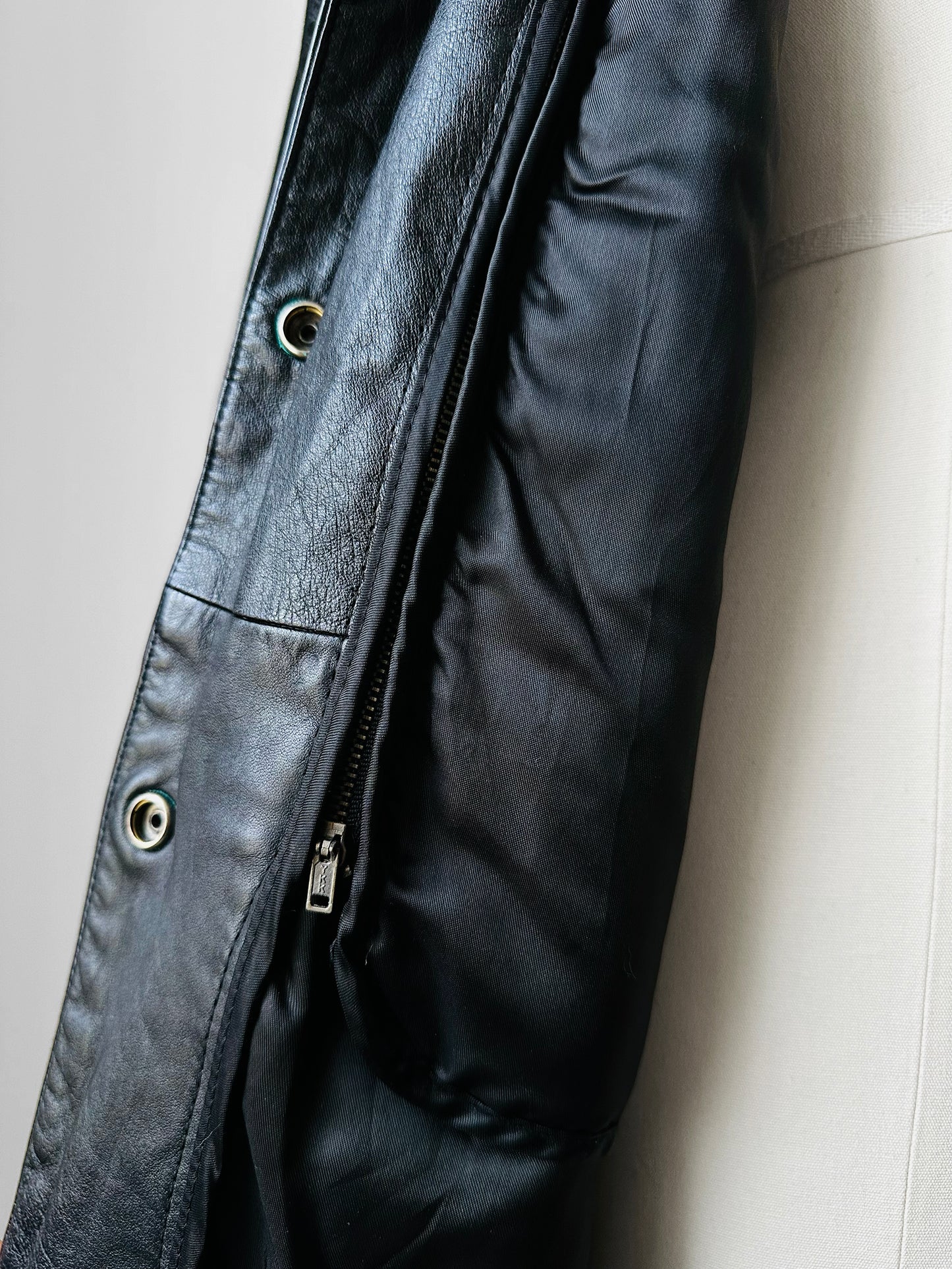 1980s Black Buttery Soft Leather Jacket - Sz. S/M